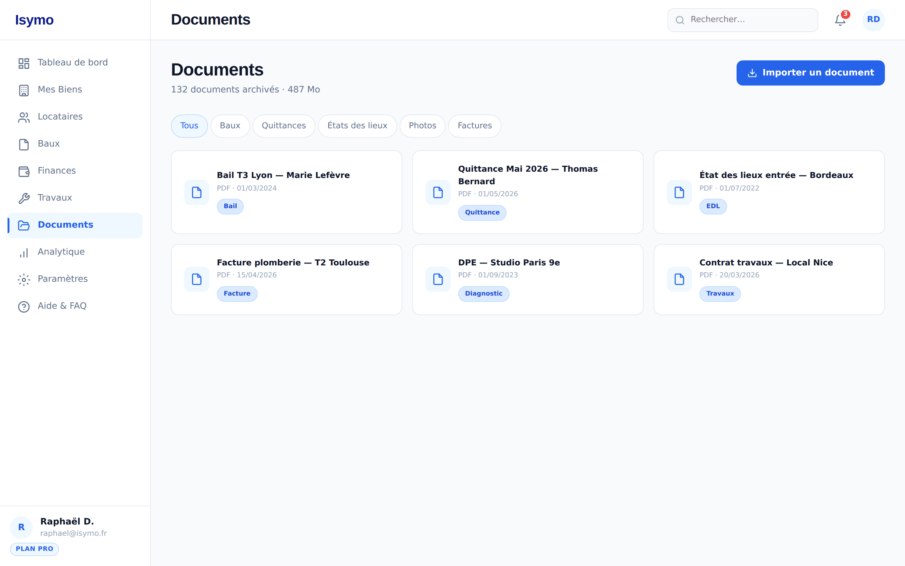 Espace documents dans Isymo