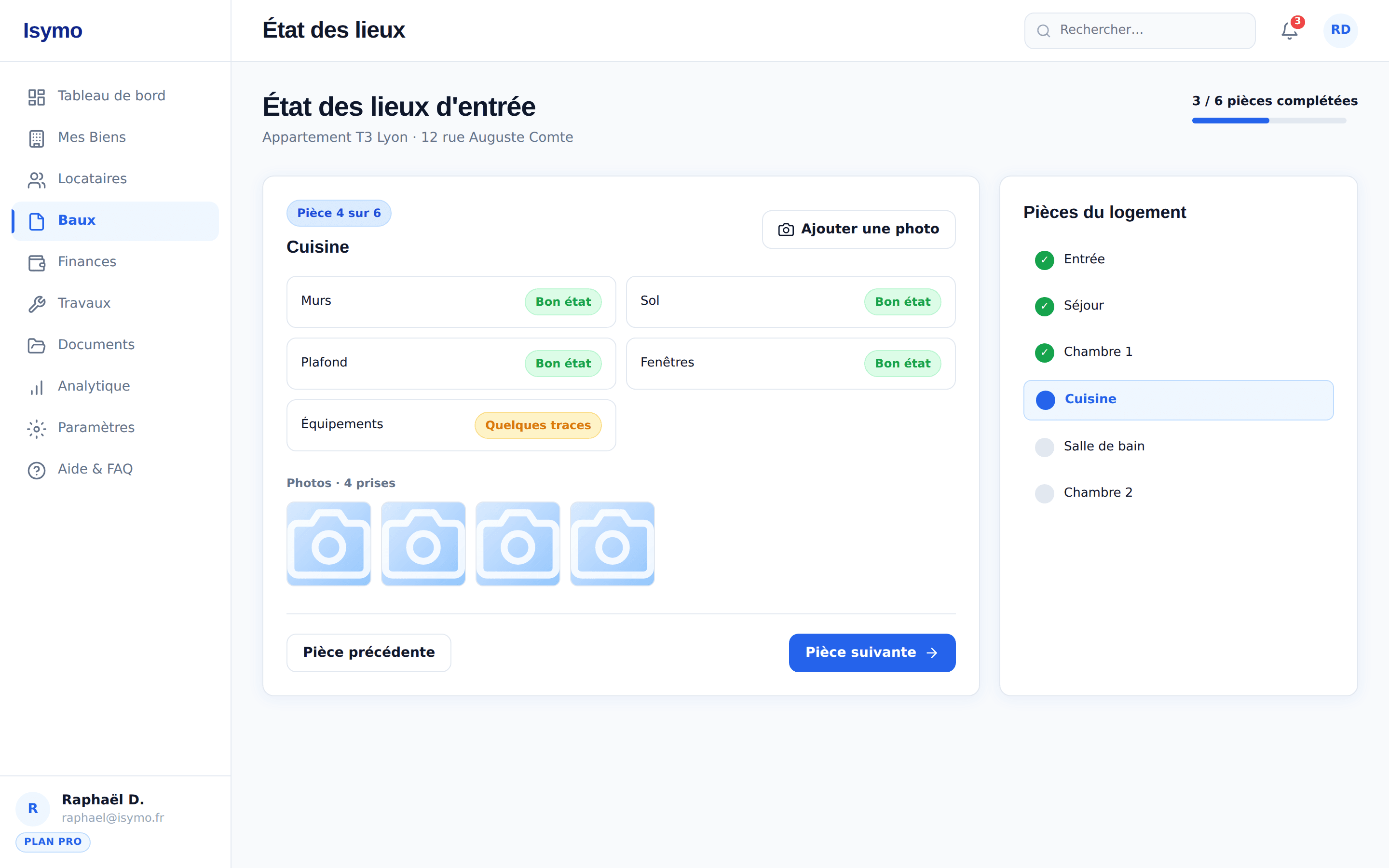 État des lieux numérique dans Isymo